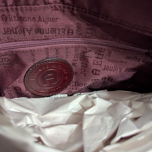 Etienne Aigner Burgundy Shoulder Bag - Picture 5 of 8